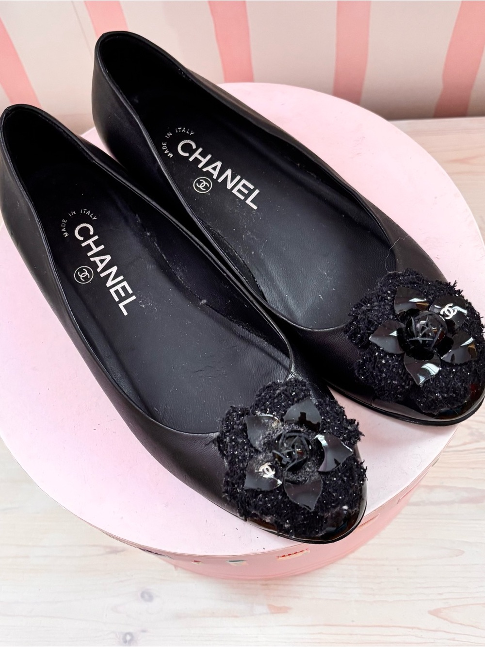 Chanel Ballet Flats Camellia Flowe